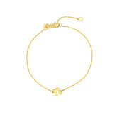 14k Yellow Gold Old English Initial Bracelet